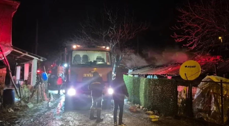 Evde çıkan yangında feci şekilde hayatını kaybetti