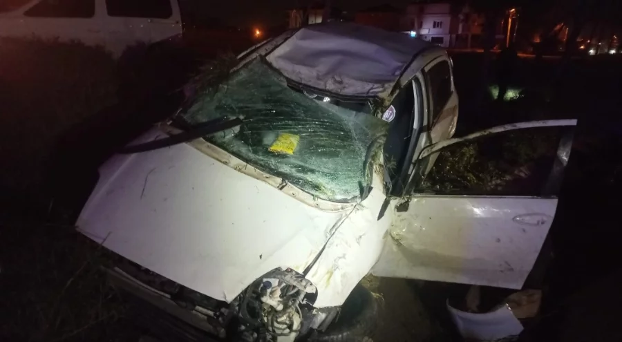 Tekirdağ'da kaza: Alkollü sürücü su kanalına uçtu