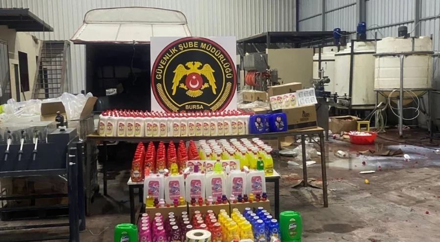 Bursa'da sahte temizlik ürünleri ele geçirildi