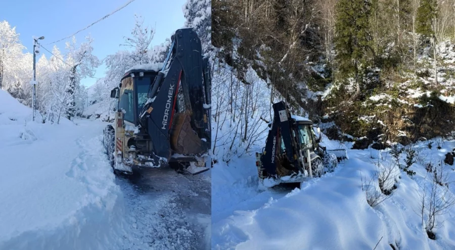 Yoğun kar yağışı nedeniyle yollar ulaşıma kapandı: Gümüşhane, Rize ve Giresun'da zorlu mücadele