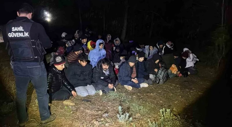 Muğla'da 24'ü çocuk 58 düzensiz göçmen yakalandı