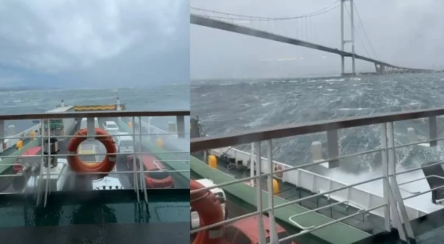 Feribot fırtınada sürüklendi! Yolcular denizin ortasında mahsur kaldı