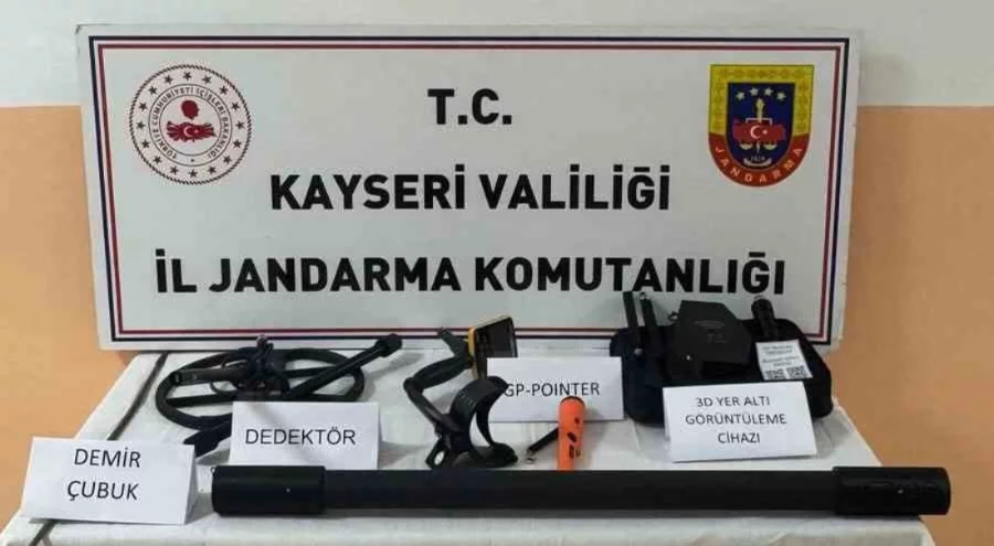 Kayseri'de kaçak kazı yapan şahıslara suçüstü: 3 gözaltı