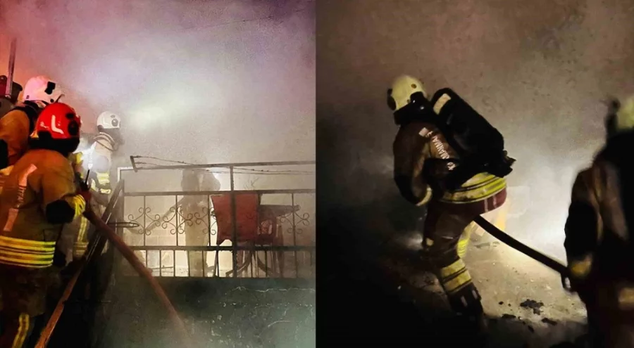 Kahramanmaraş'ta metruk evde yangın çıktı