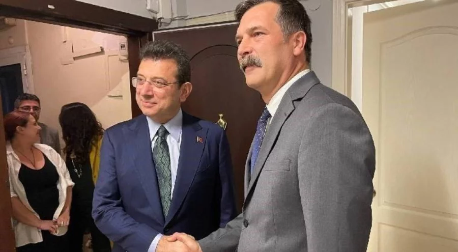 TİP Genel Başkanı Erkan Baş, Ekrem İmamoğlu'nu ziyaret etti
