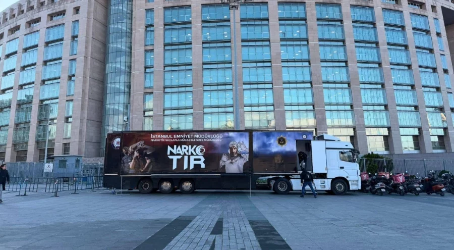 Uyuşturucu soruşturmasının gündemindeki Çağlayan Adliyesi'ne 'Narko TIR' getirildi