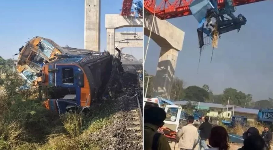 İnşaat vinci trenin üzerine devrildi! 22 kişi öldü, onlarca yaralı var