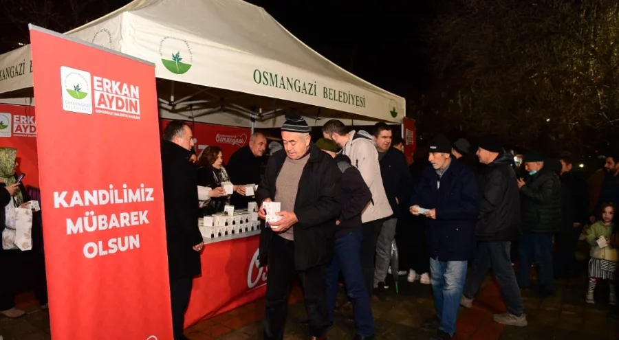 Bursa Osmangazi'de Miraç Kandili bereketi vatandaşlarla paylaşıldı