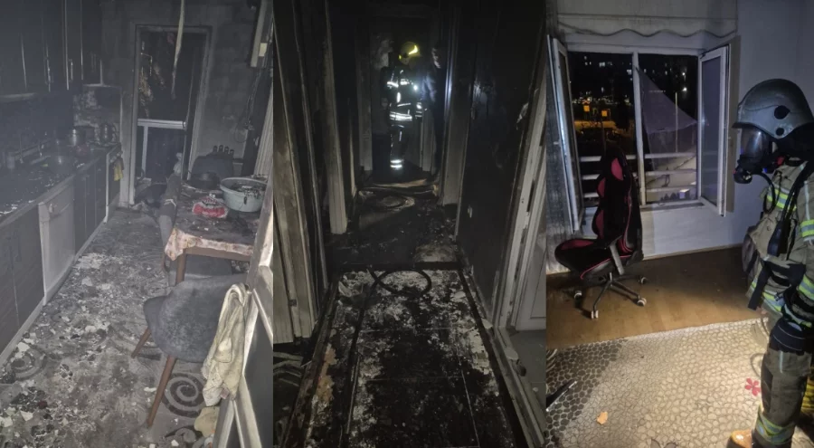 Bursa Büyükşehir Belediyesi itfaiye ekiplerinden yangına hızlı müdahale