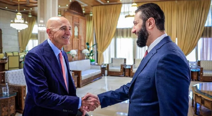 Ahmed Şara, Şam'da ABD'nin Suriye Özel Temsilcisi Barrack'la bir araya geldi