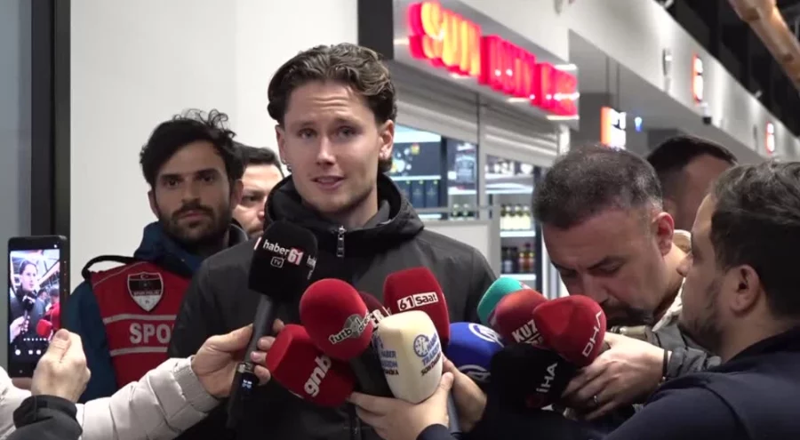 Trabzonspor'un yeni transferi Mathias Lovik, Trabzon'a geldi