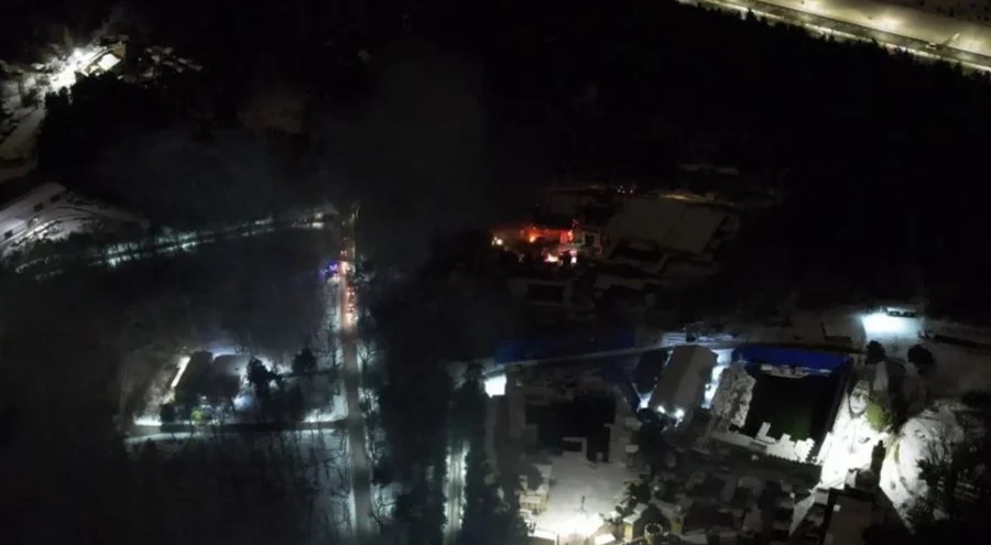 TRT film platosunda yangın paniği