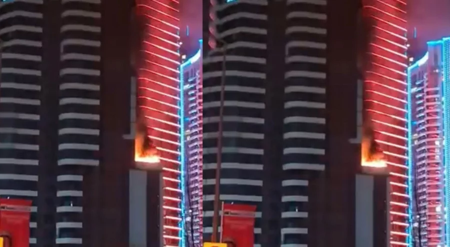 İzmir'de lüks yapıda yangın çıktı