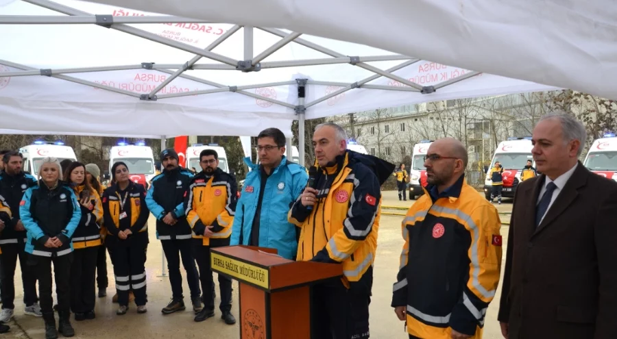 Bursa 112 filosuna 17 yeni ambulans katıldı