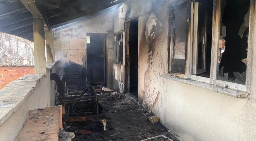 Bursa'da tek yaşayan adamın evi küle döndü!