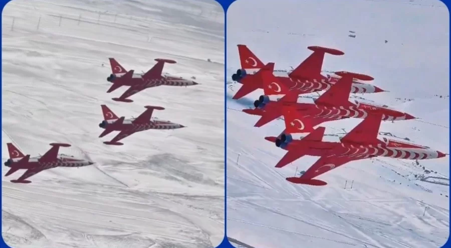 Türk Yıldızları eğitim uçuşu görüntülerini paylaştı