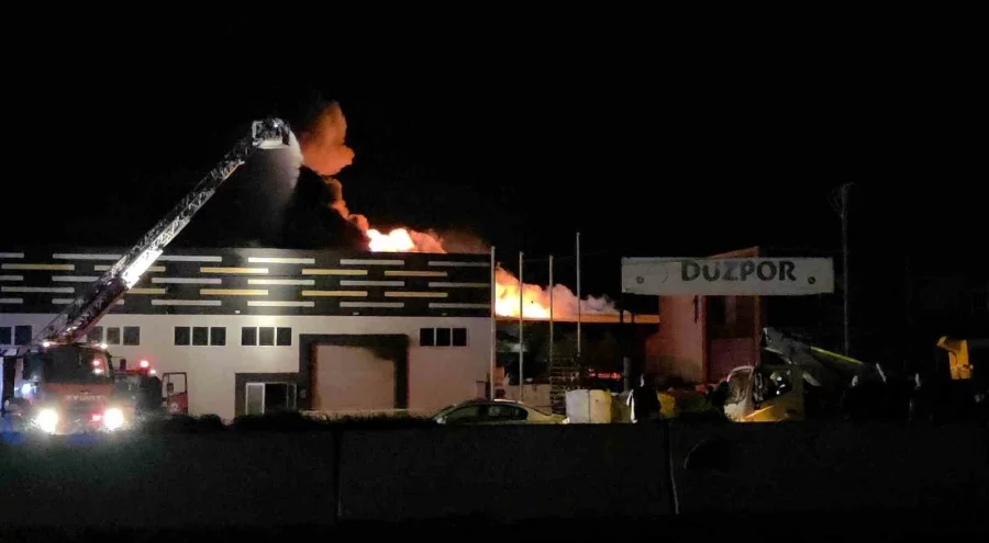 Düzce'de fabrika yangını