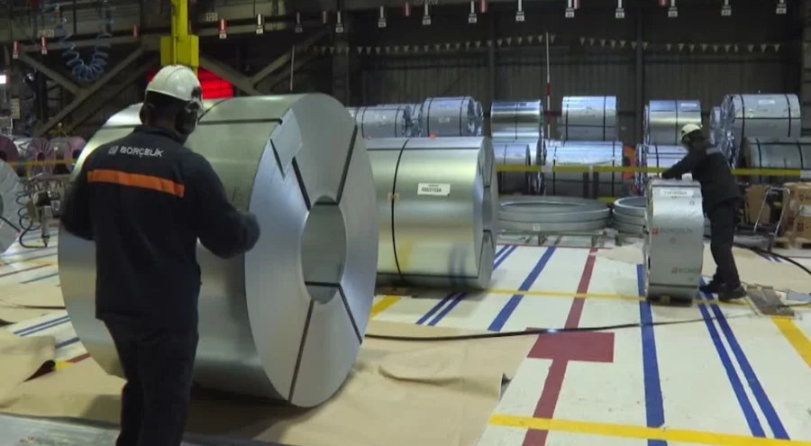 Bursa'nın Gemlik ilçesindeki çelik fabrikasında üretimin yüzde 80'i ihraç ediliyor