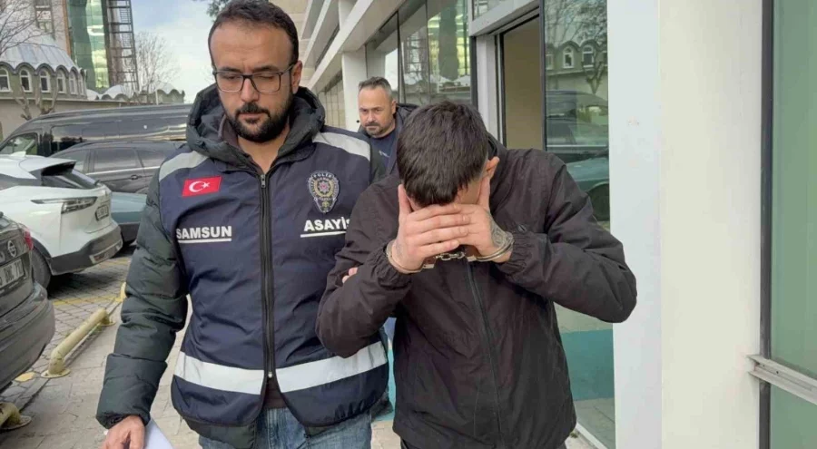 Samsun'da vitrin camını kırıp altın zannettiği bilezikleri çalan şahıs tutuklandı