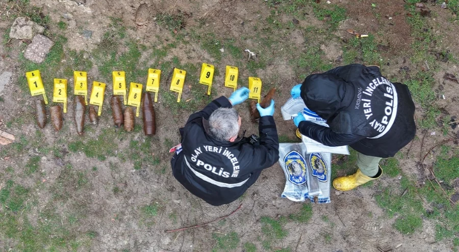 Çocukların oynadığı cisimler mühimmat çıktı! 11 top mermisi muhafaza altına alındı