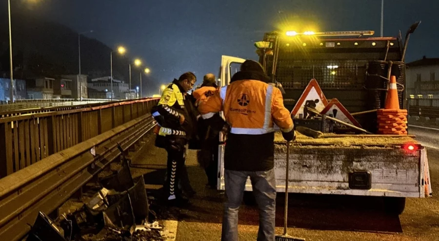 Samsun'da 8 araçlı zincirleme kaza: 2 yaralı
