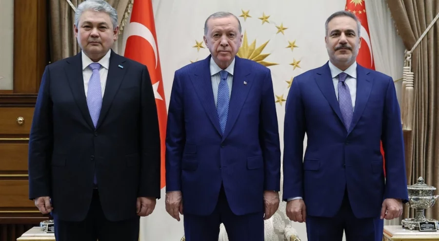 Cumhurbaşkanı Erdoğan, Kazak Bakan Koşerbayev'i kabul etti