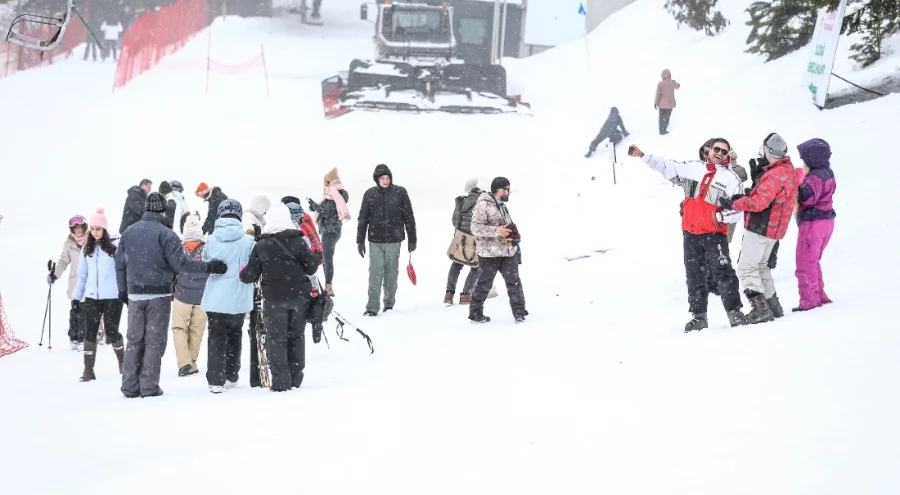 Uludağ, yarıyıl tatilini hareketli geçirdi!