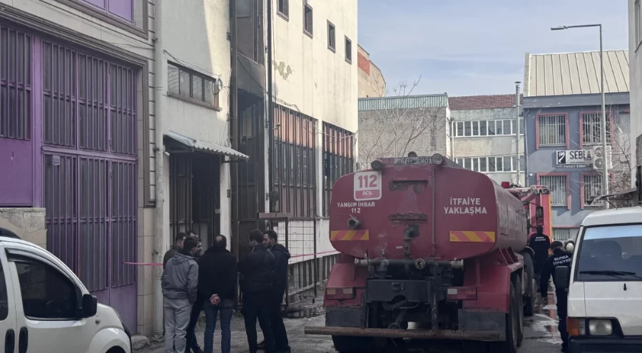 Bursa'da dekoratif yapı malzemeleri üretilen işletmede yangın
