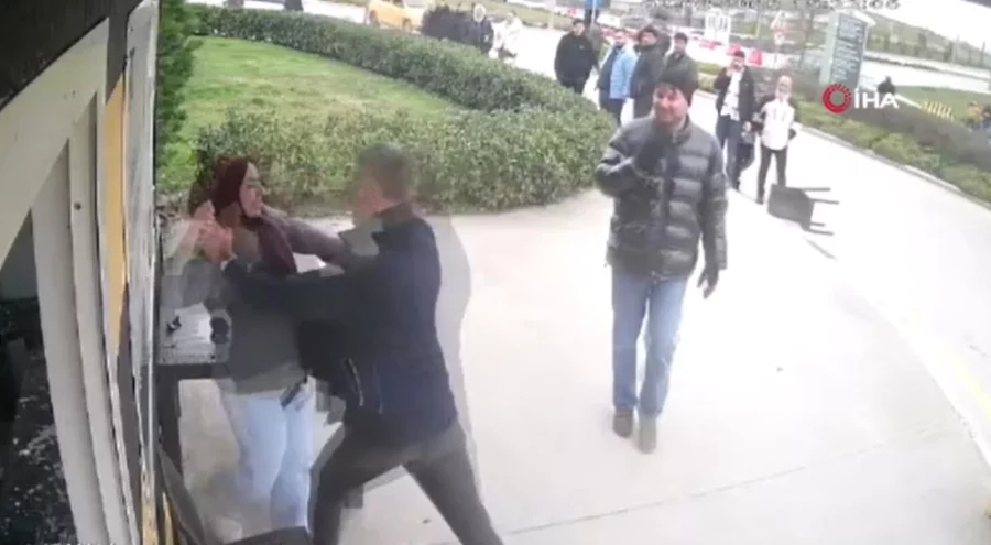 Bursa Şehir Hastanesi taksi durağında korku dolu anlar: Güvenlik kamerası görüntüleri ortaya çıktı