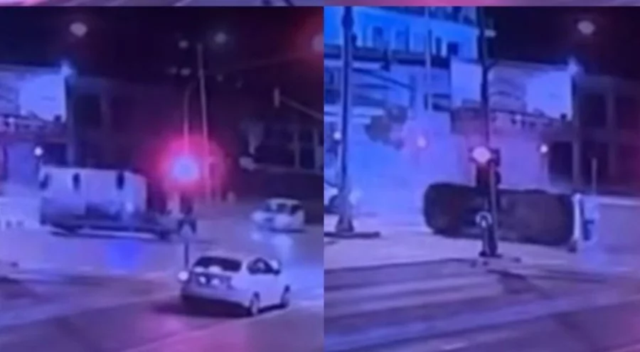 Mersin'deki ambulans kazası güvenlik kamerasına yansıdı