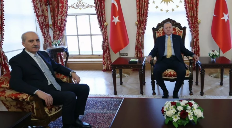 Cumhurbaşkanı Erdoğan, TBMM Başkanı Kurtulmuş'u kabul etti