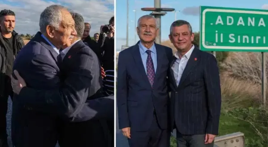 Zeydan Karalar, CHP lideri Özgür Özel'i Adana il sınırında karşıladı