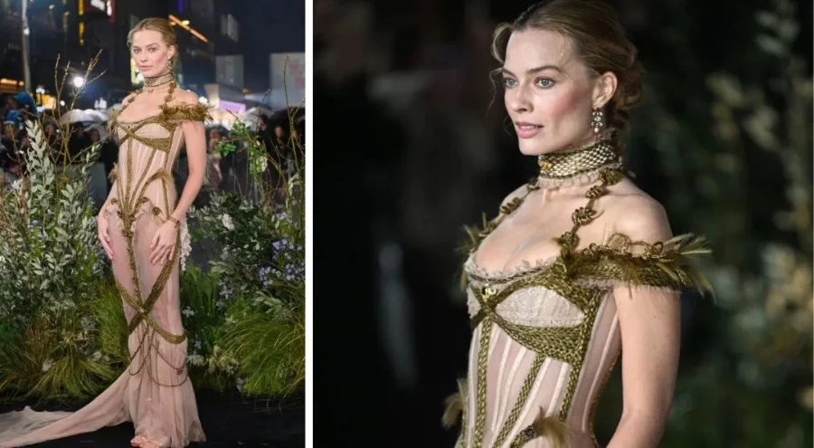 Margot Robbie'nin Londra galasındaki 'Dilara Fındıkoğlu' imzası!