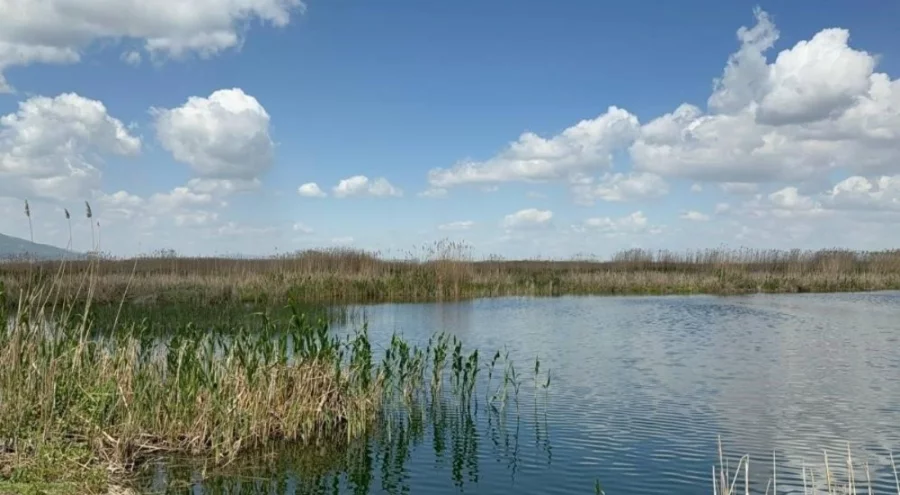 Sultan Dağları'ndaki kar Eber Gölü ve kiraza umut oldu
