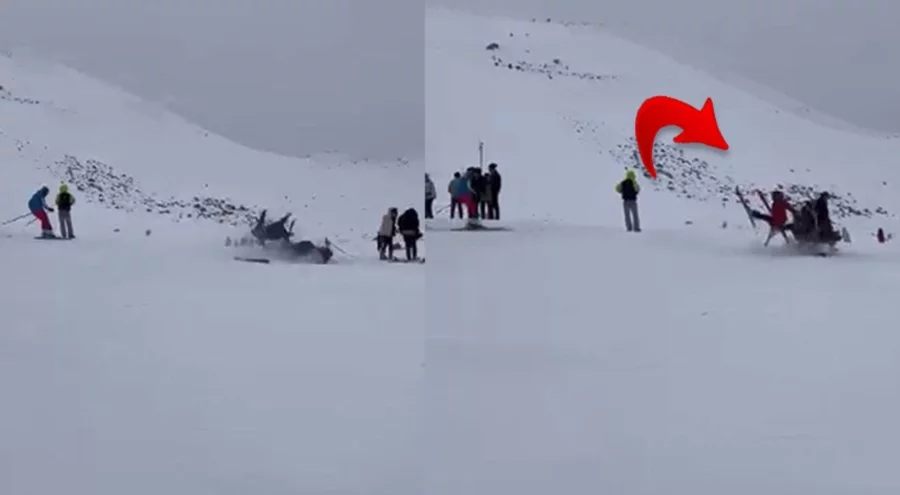 Kayak merkezinde kaza: 6 kişi yaralandı