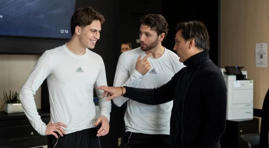 Juventus'u ziyaret eden Vincenzo Montella, Kenan Yıldız'la görüştü