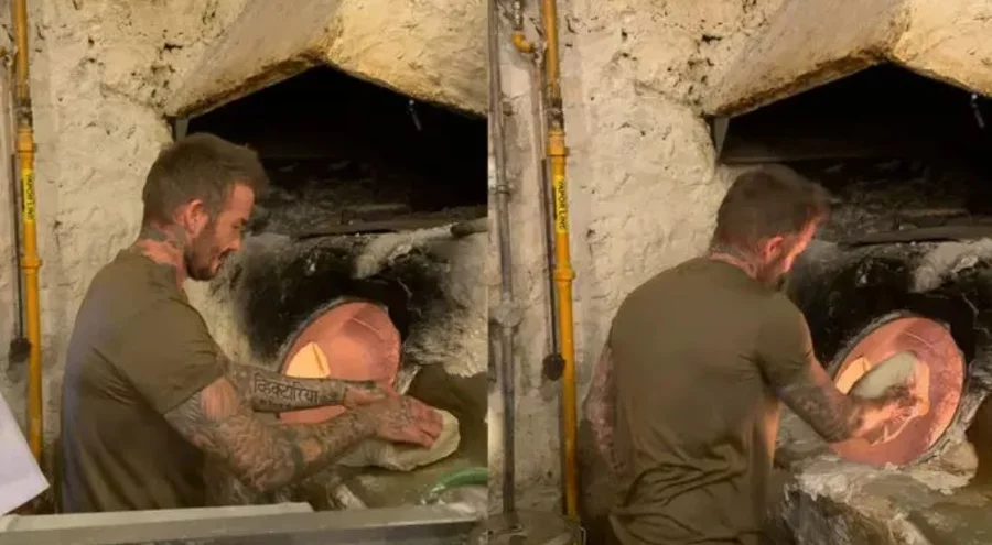 Dünyaca ünlü eski futbolcu David Beckham, tandır ekmeği pişirdi!