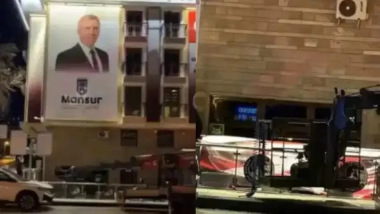 Mansur Yavaş'ın Keçiörengücü tesislerindeki posteri indirildi