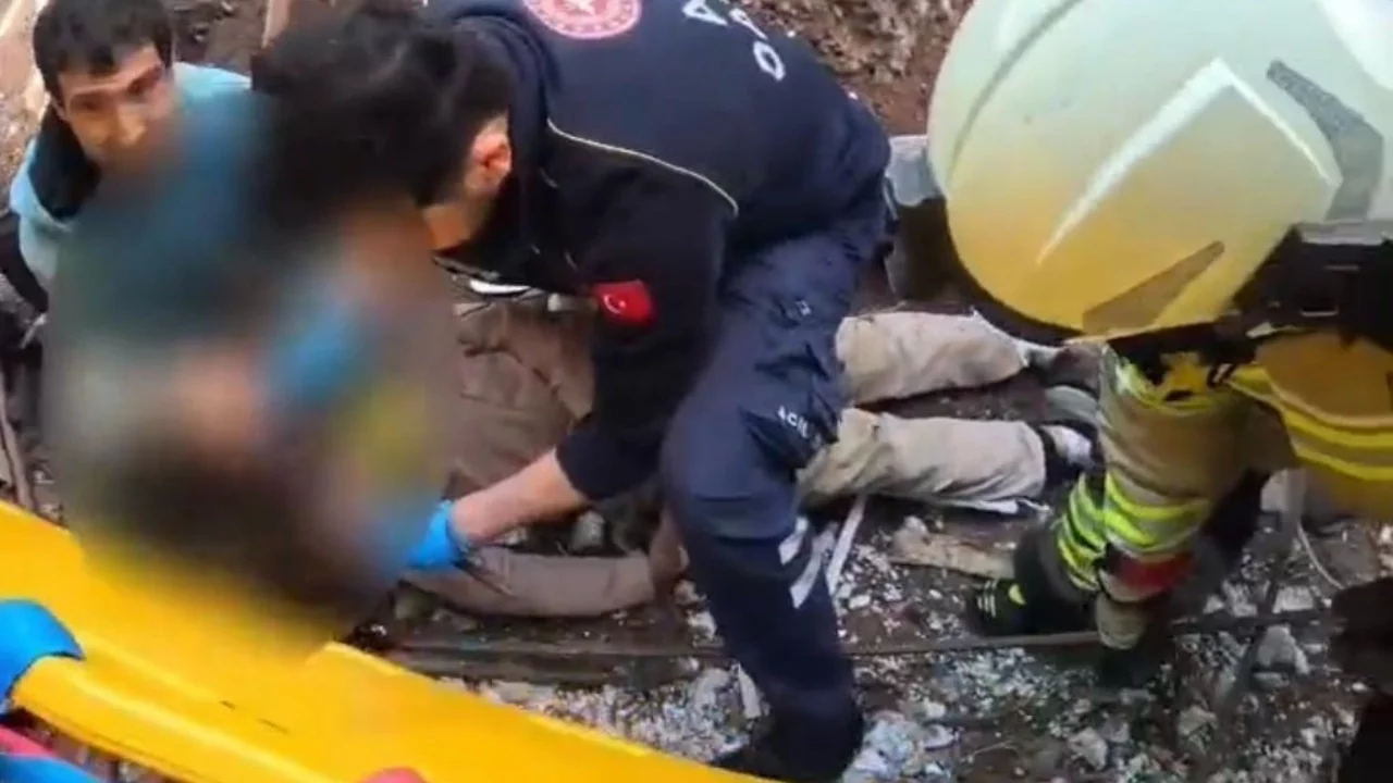 İnşaatta feci kaza: Başına demir saplanan işçi ağır yaralandı