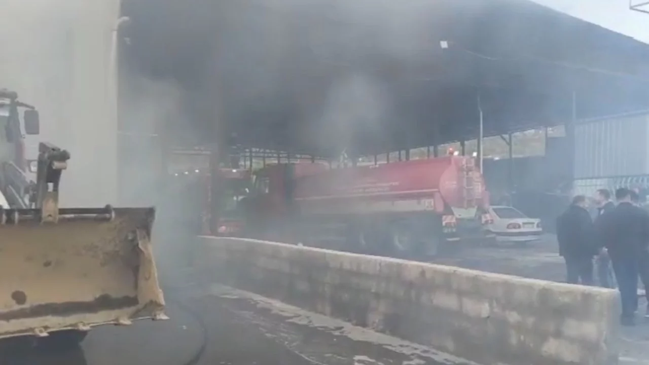 Gaziantep'te biber fabrikasında yangın