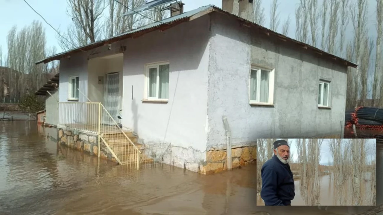 Sivas'ta karlar eriyince dereler taştı, tarım arazileri ve evler sular altında kaldı