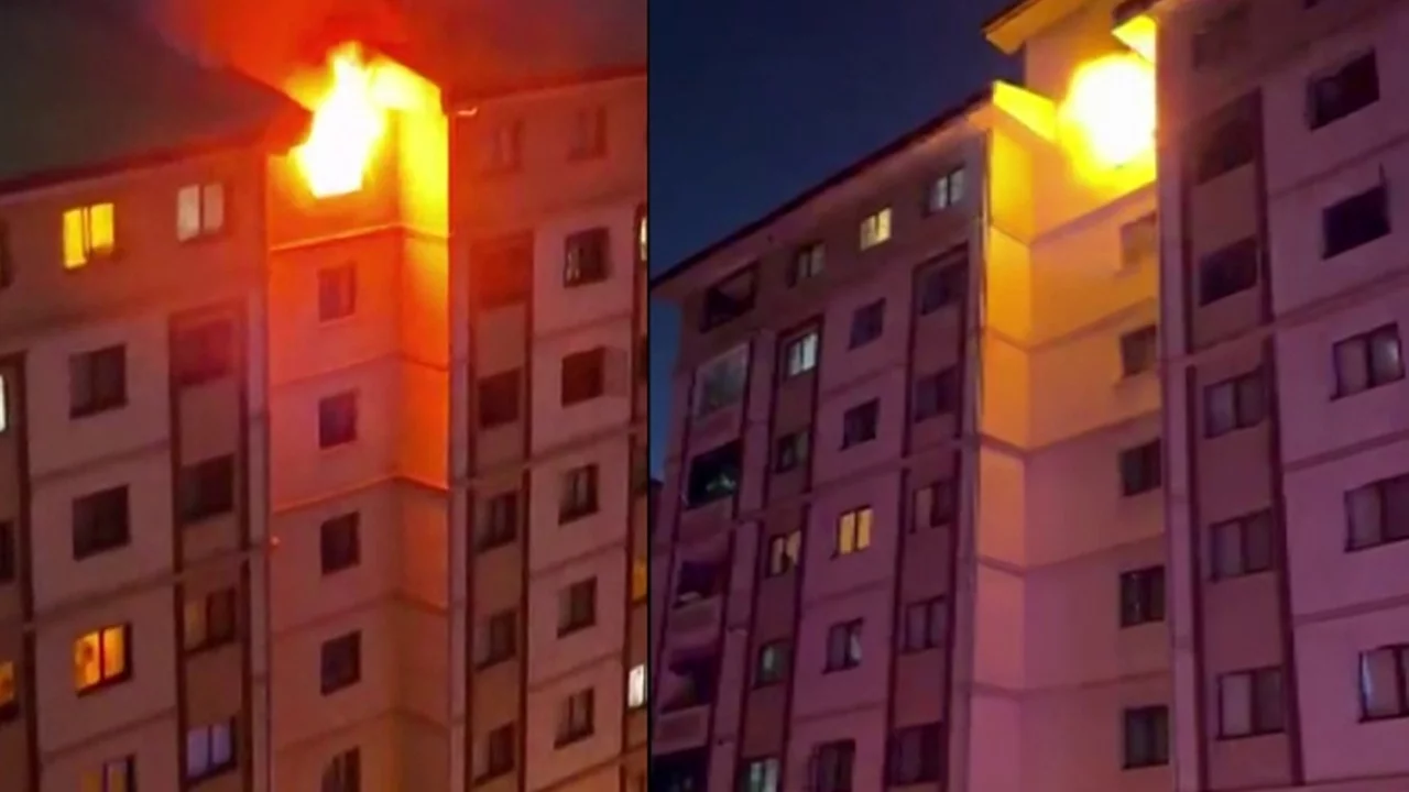 Hatay'da yangın paniği: Dairedeki tüp patladı, 13 kişi kurtarıldı