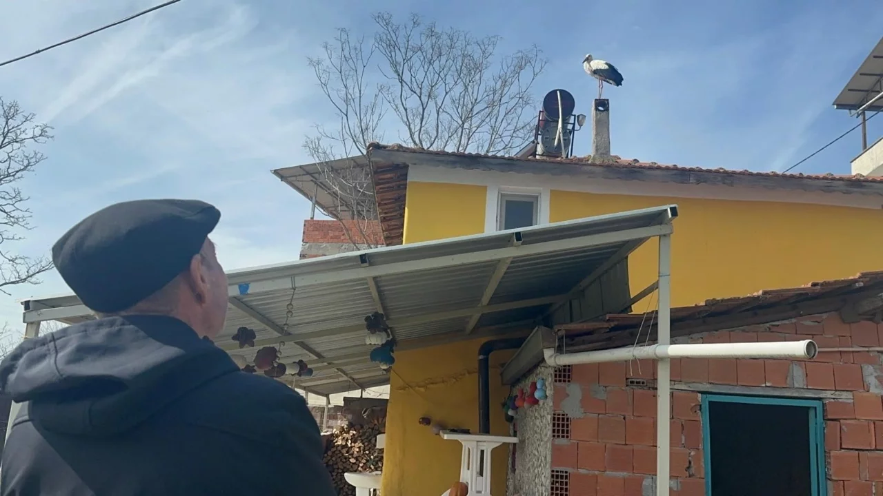 Eşi geldi... Bursalı balıkçı Adem Yılmaz, Yaren leylekle 15'inci kez buluşmayı bekliyor