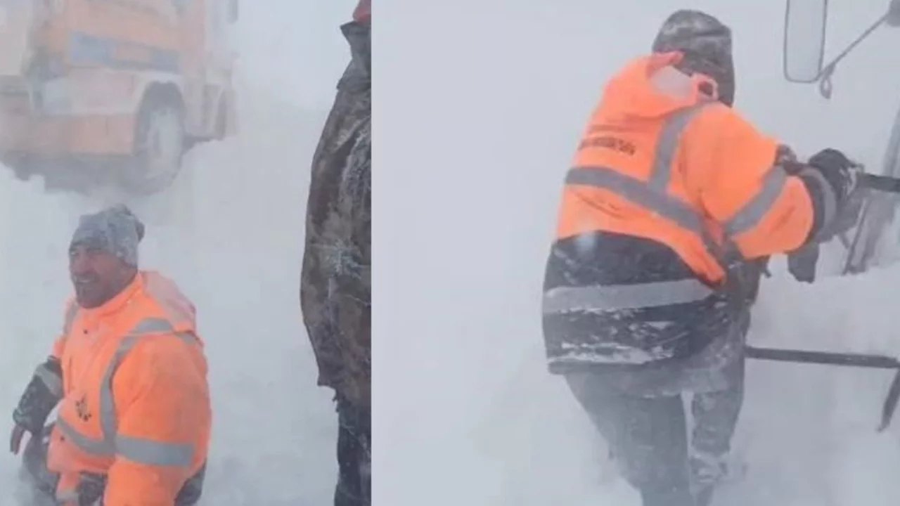 Karla mücadele eden ekiplerin üzerine çığ düştü