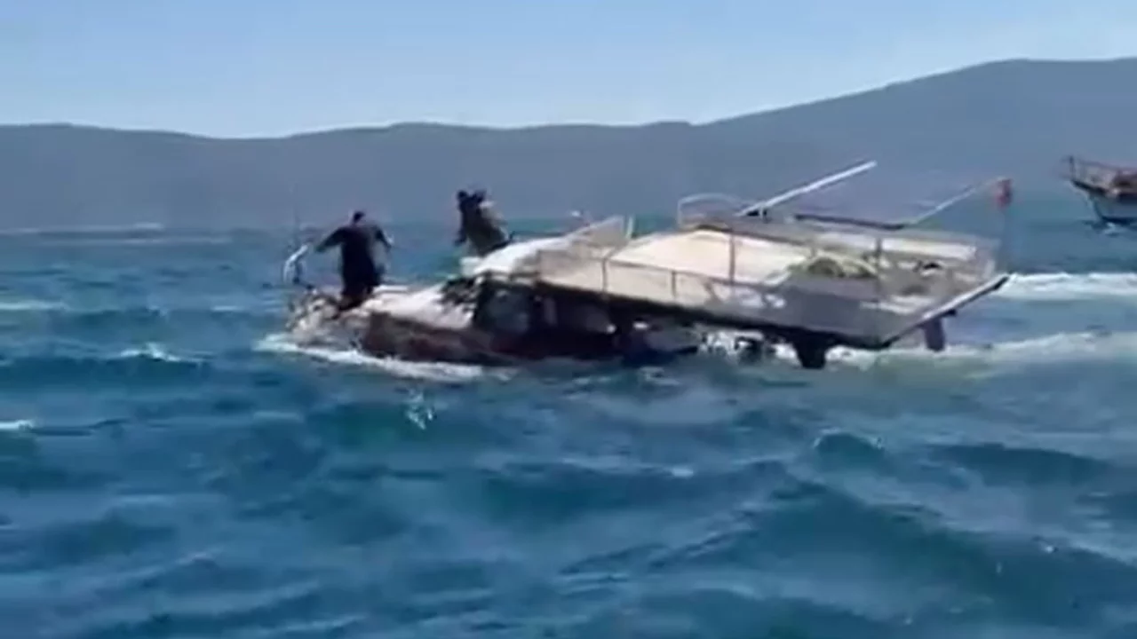 Muğla'nın Güllük Körfezi'nde amatör balıkçı teknesi battı