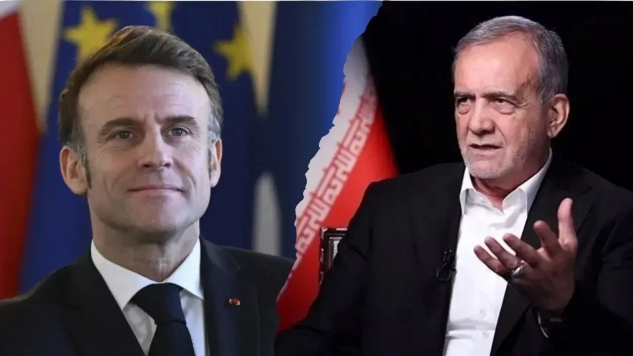 Macron, İran Cumhurbaşkanı Mesud Pezeşkiyan ile görüştü