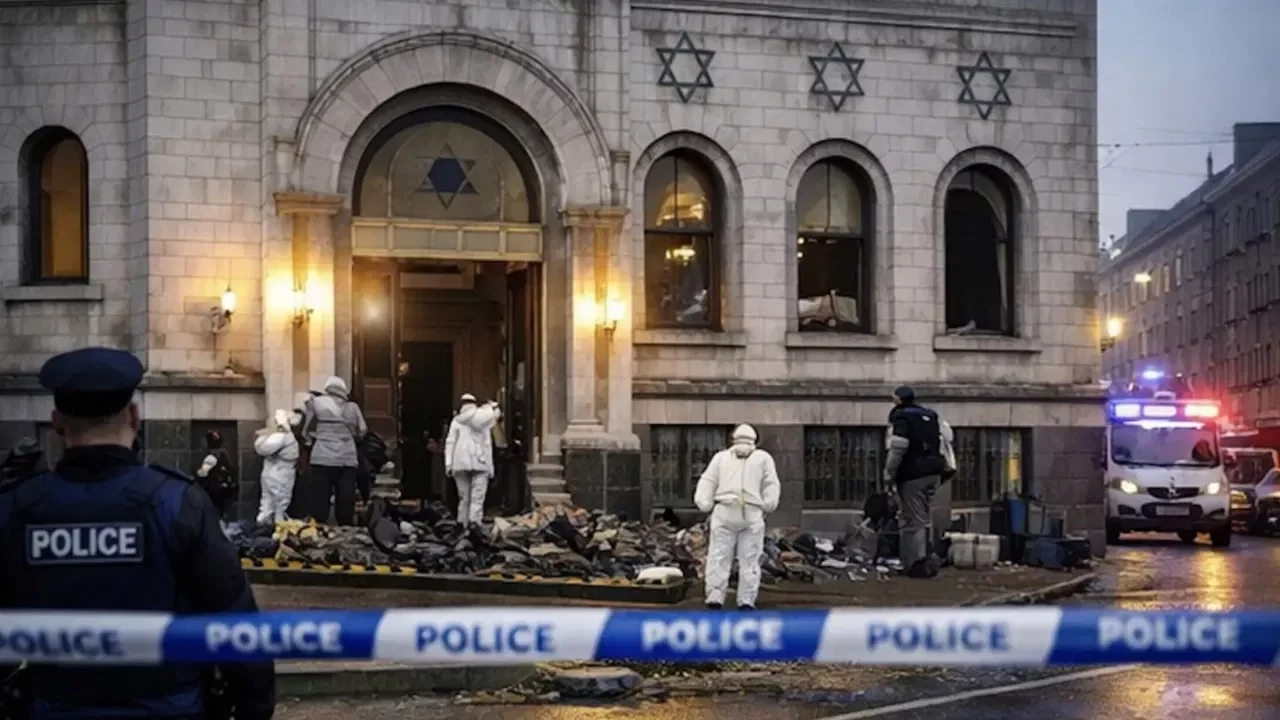 Belçika'da sinagog önünde patlama