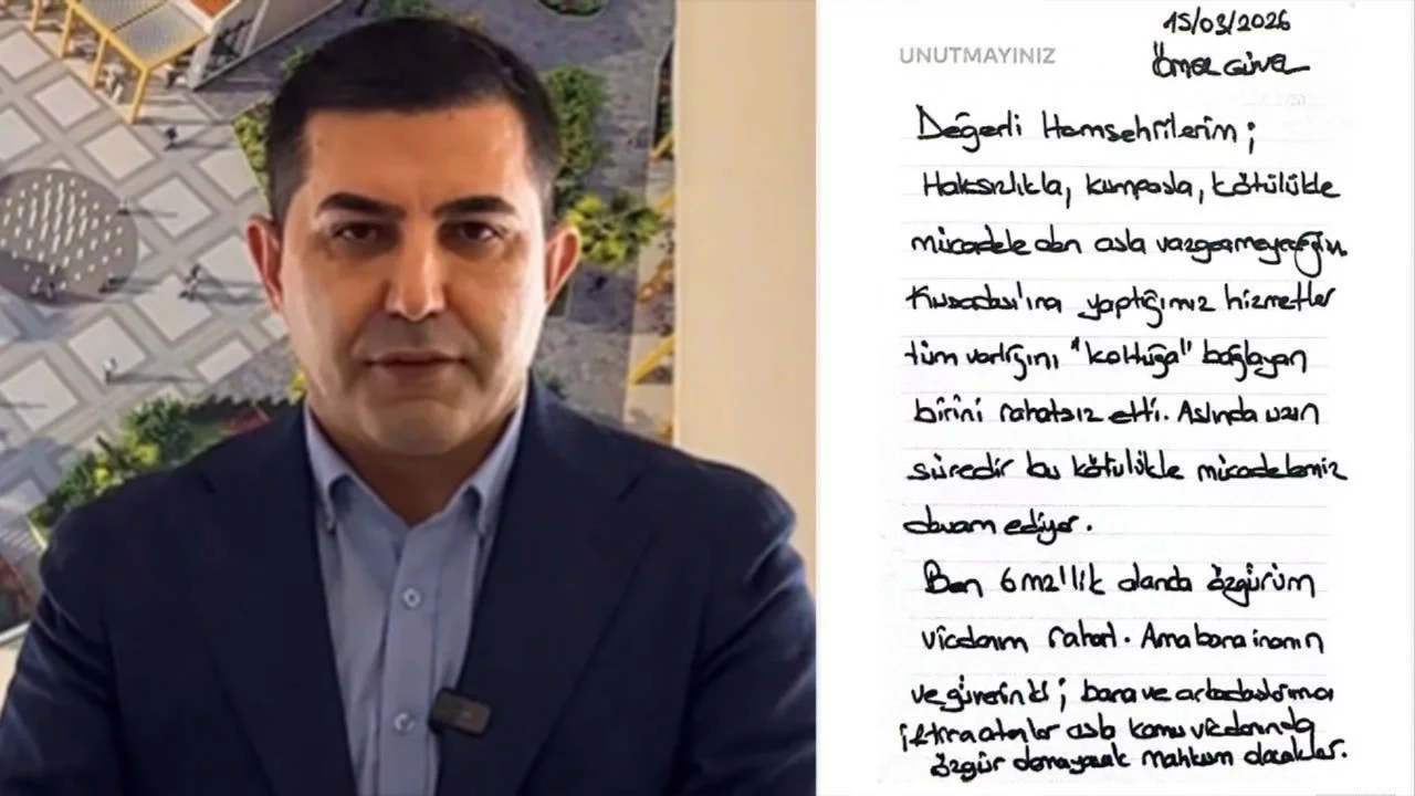 Ömer Günel: Haksızlıkla, kumpasla, kötülükle mücadeleden asla vazgeçmeyeceğim