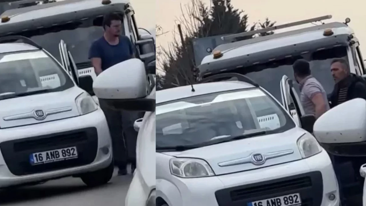 Bursa'da trafikte yol verme kavgası çıktı!