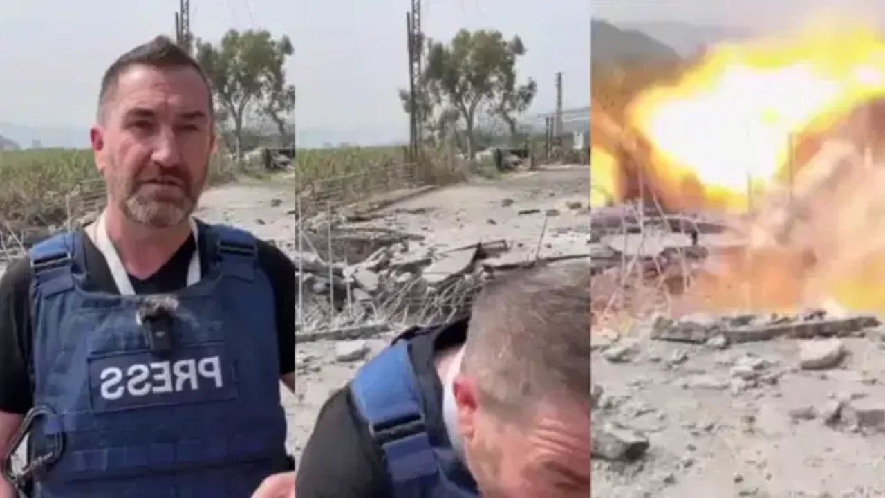 Canlı çekim sırasında füze saldırısı